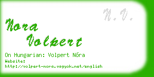 nora volpert business card